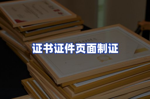 证书证件页面制证
